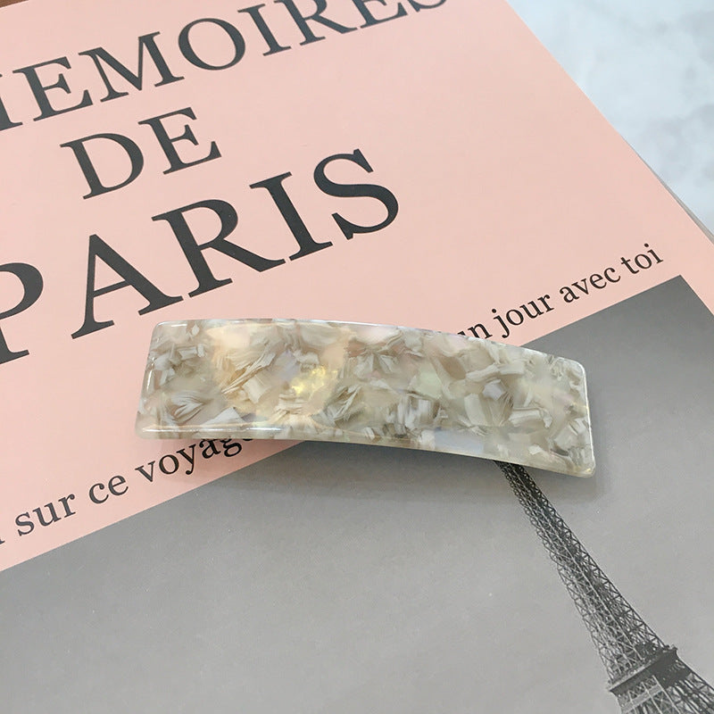 Wholesale Temperament Simple Hair Accessory Horizontal Clip One-line Rectangular Versatile Spring Clip